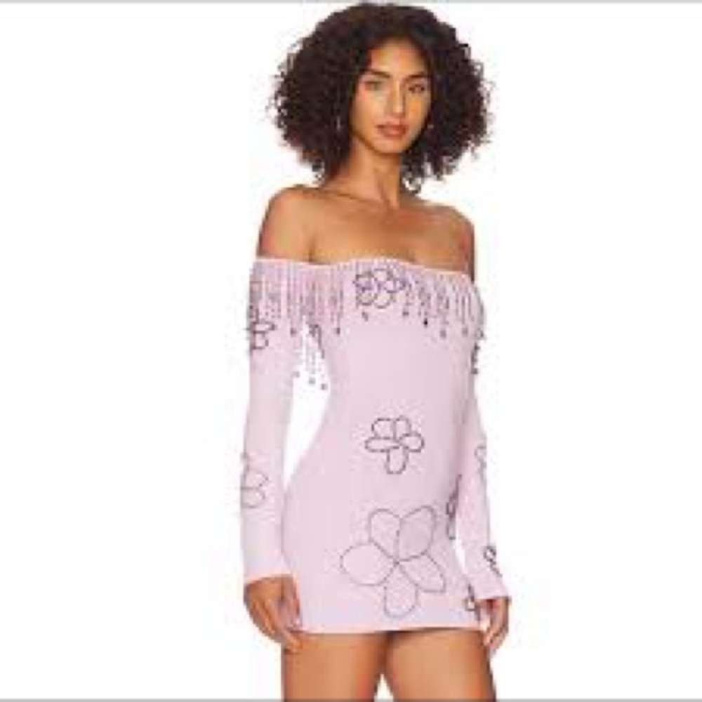Danielle Guizio Pink Floral Mini Dress